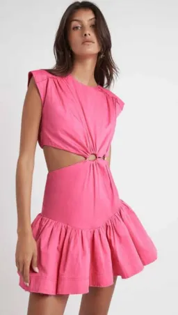 Aje Solstice Cut Out Ring Flip Mini Pink Size AU 10 for rent on The Volte - image 2