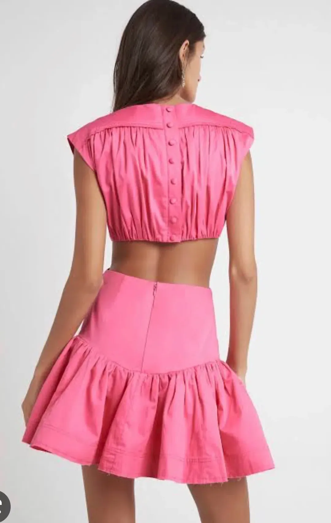 Aje Solstice Cut Out Ring Flip Mini Pink Size AU 10 for rent on The Volte - main image