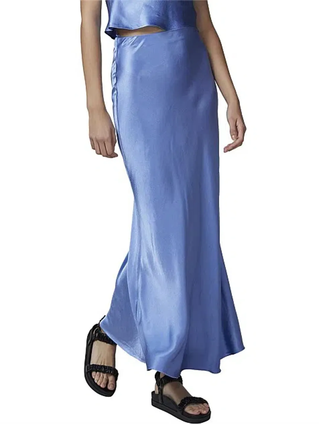 Bec & Bridge Delphine Cornflower Midi Skirt Blue Size AU 14 for rent on The Volte - main image