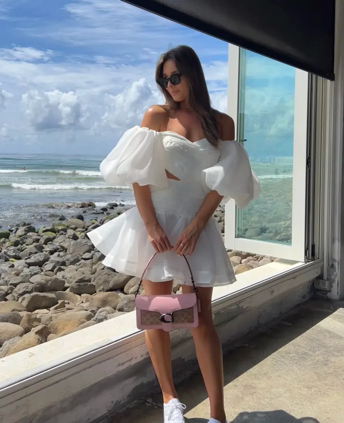 Aje Myriad Cut Out Mini Dress in White Size AU 8 - Image 2