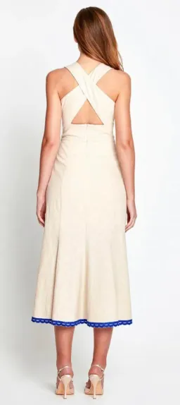 Alice McCall Wild Horses Midi Dress Cream/Blue Size 8 / S for rent on The Volte - image 2