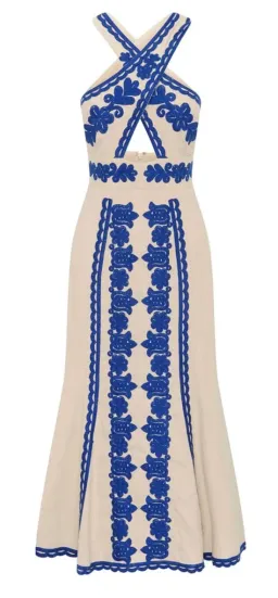 Alice McCall Wild Horses Midi Dress Cream/Blue Size 8 / S for rent on The Volte - image 4
