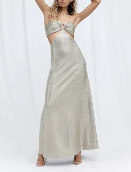 Significant Other Chloe Maxi Dress Gold Size 6 for rent on The Volte - image 1