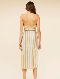 Suboo Luella Halter Cut Out Midi Dress Gold Size S / AU 8 for rent on The Volte - image 2