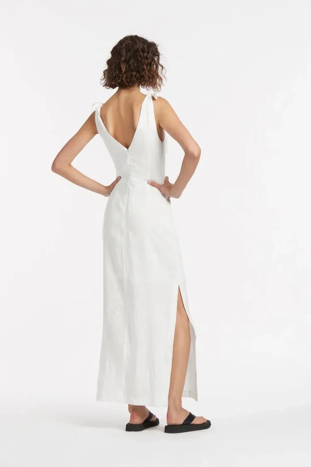 Sir The Label Alexandre Knot Dress Maxi White Size AU 8 for rent on The Volte - main image