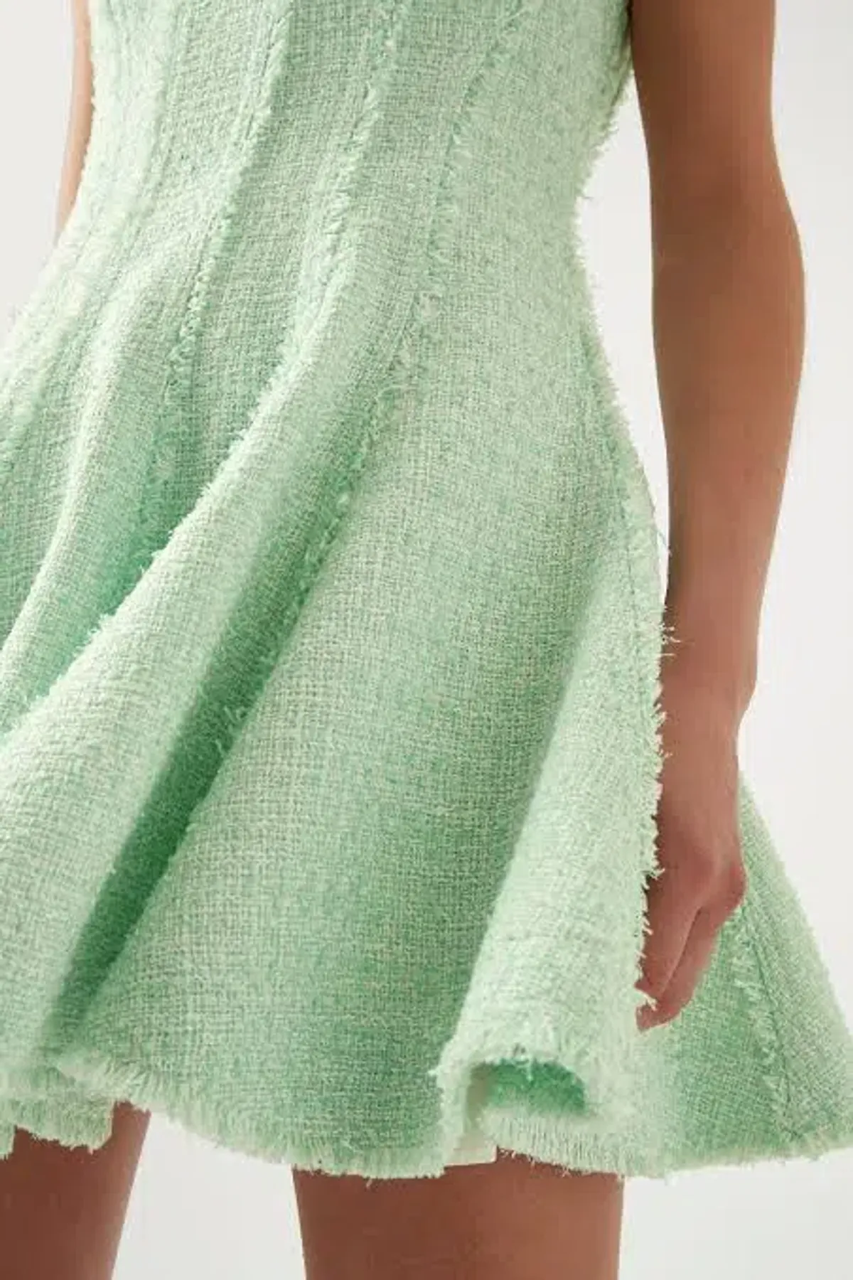 Aje Anais Boucle Mini Dress Green Size AU 14 - Image 2