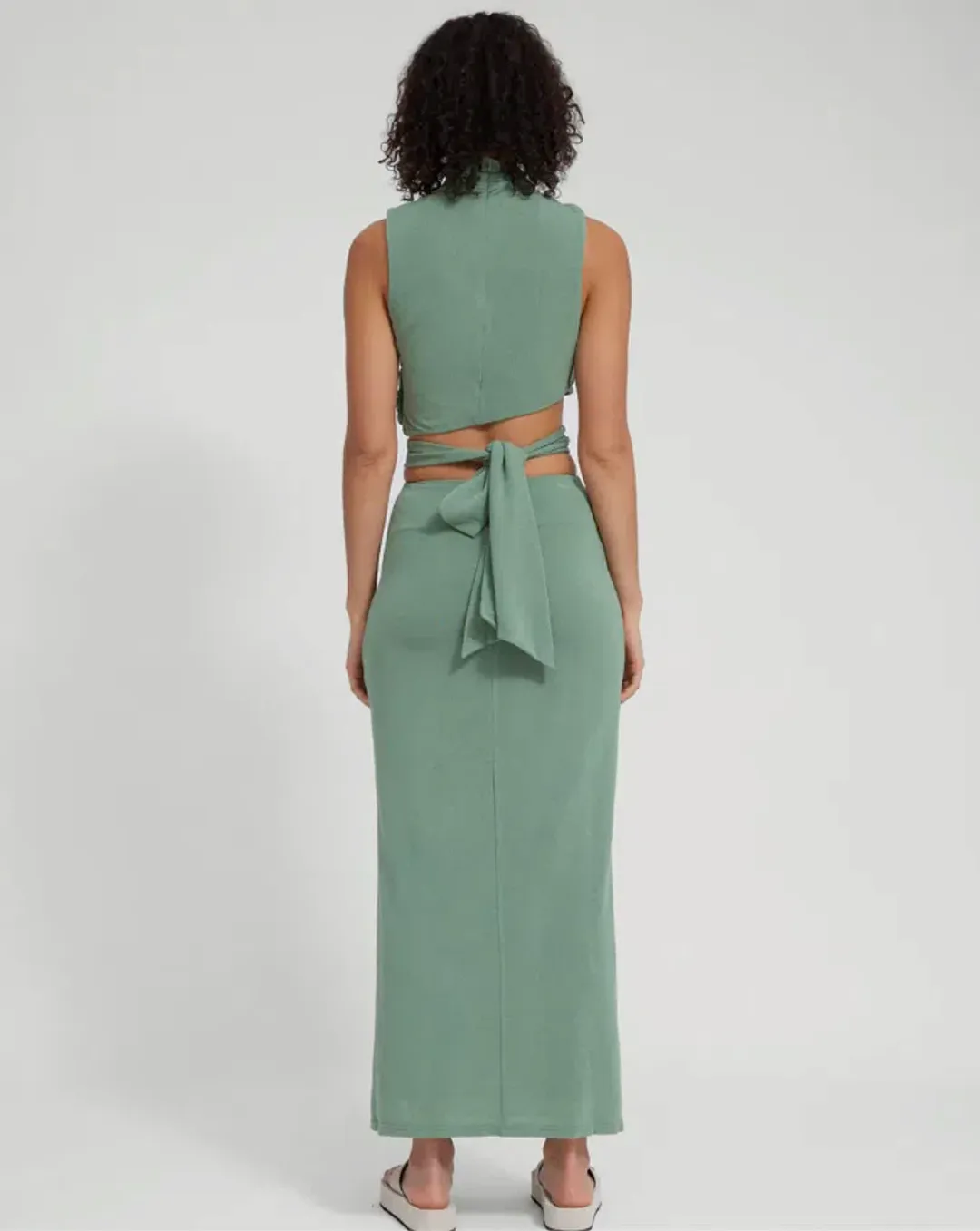 Tojha Taya Top & Skirt Set Green Size 8 for rent on The Volte - main image