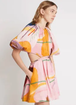 Aje Capucine Puff Sleeve Mini Dress Print Size 16 / 2XL for rent on The Volte - image 4