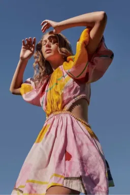 Aje Capucine Puff Sleeve Mini Dress Print Size 16 / 2XL for rent on The Volte - image 2