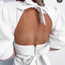 Eliya The Label Gravity Mini Dress White Size L / Au 12 for rent on The Volte - image 3