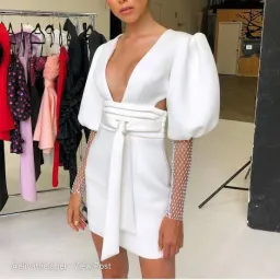 Eliya The Label Gravity Mini Dress White Size L / Au 12 for rent on The Volte - image 2