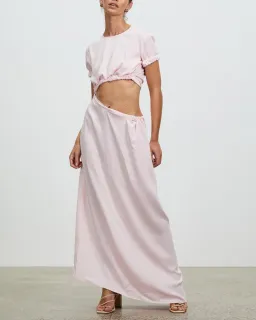 Christopher Esber Rolled Sleeve Tee Dress in Pink Size 6 / XS for rent on The Volte - image 1