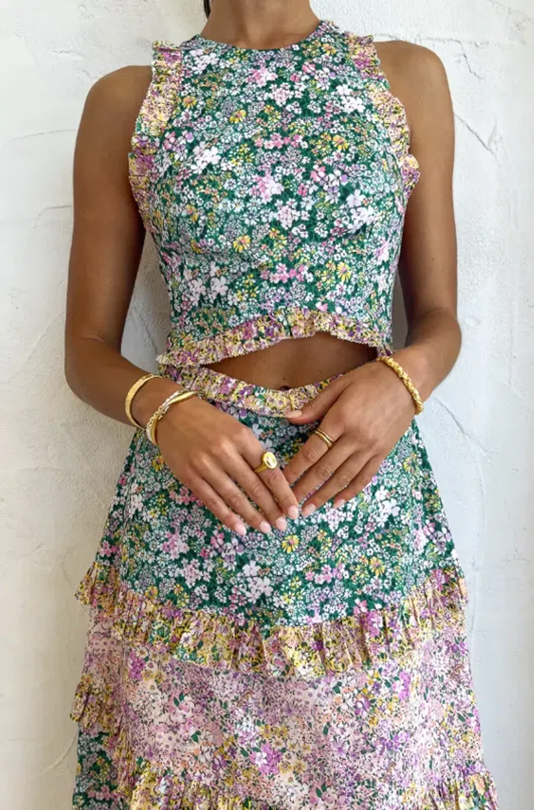 Kate Ford Zouina Dress Multi Floral Size 10 for rent on The Volte - main image