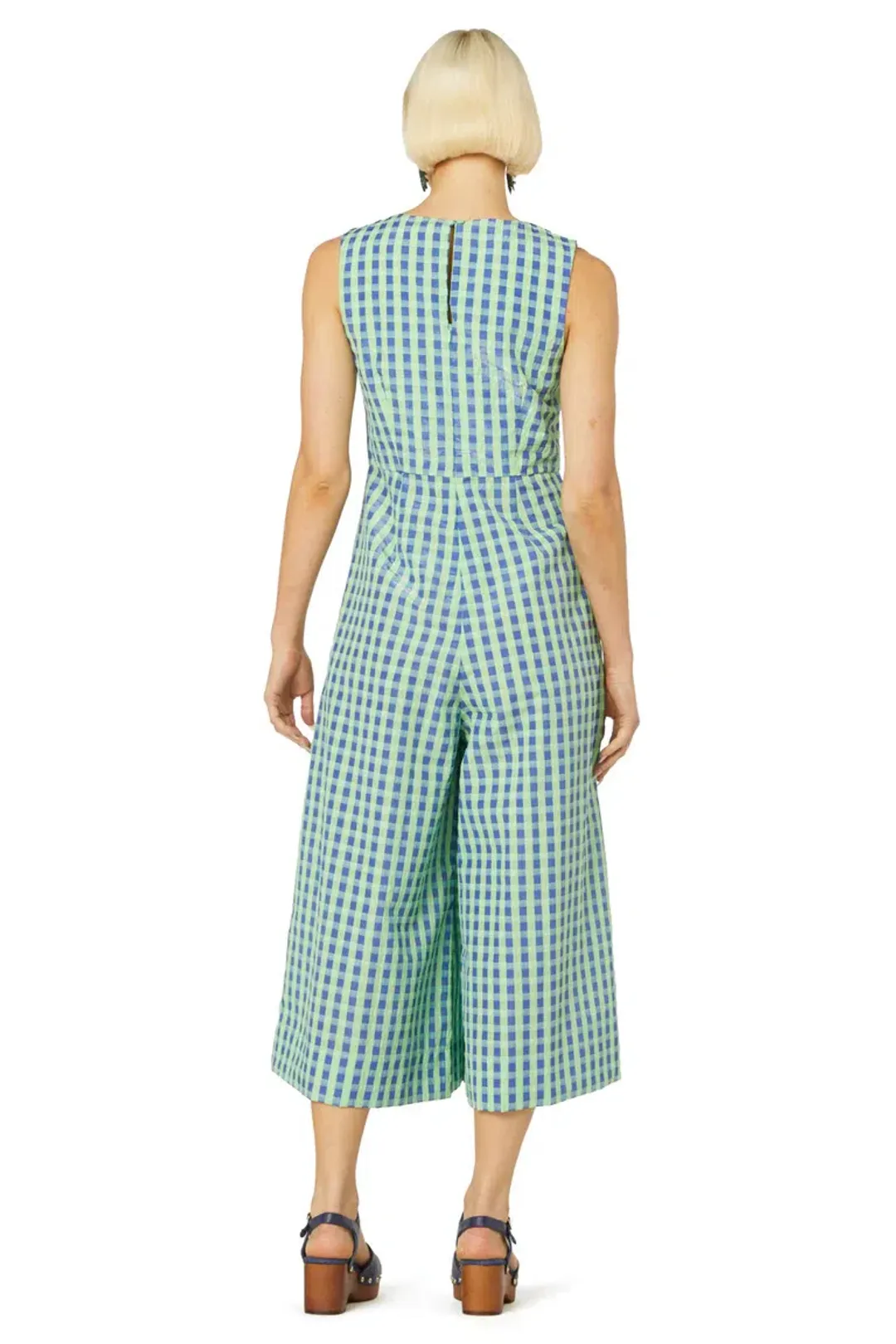 Gorman Stay In Check Pantsuit Green Size AU 16 for rent on The Volte - main image