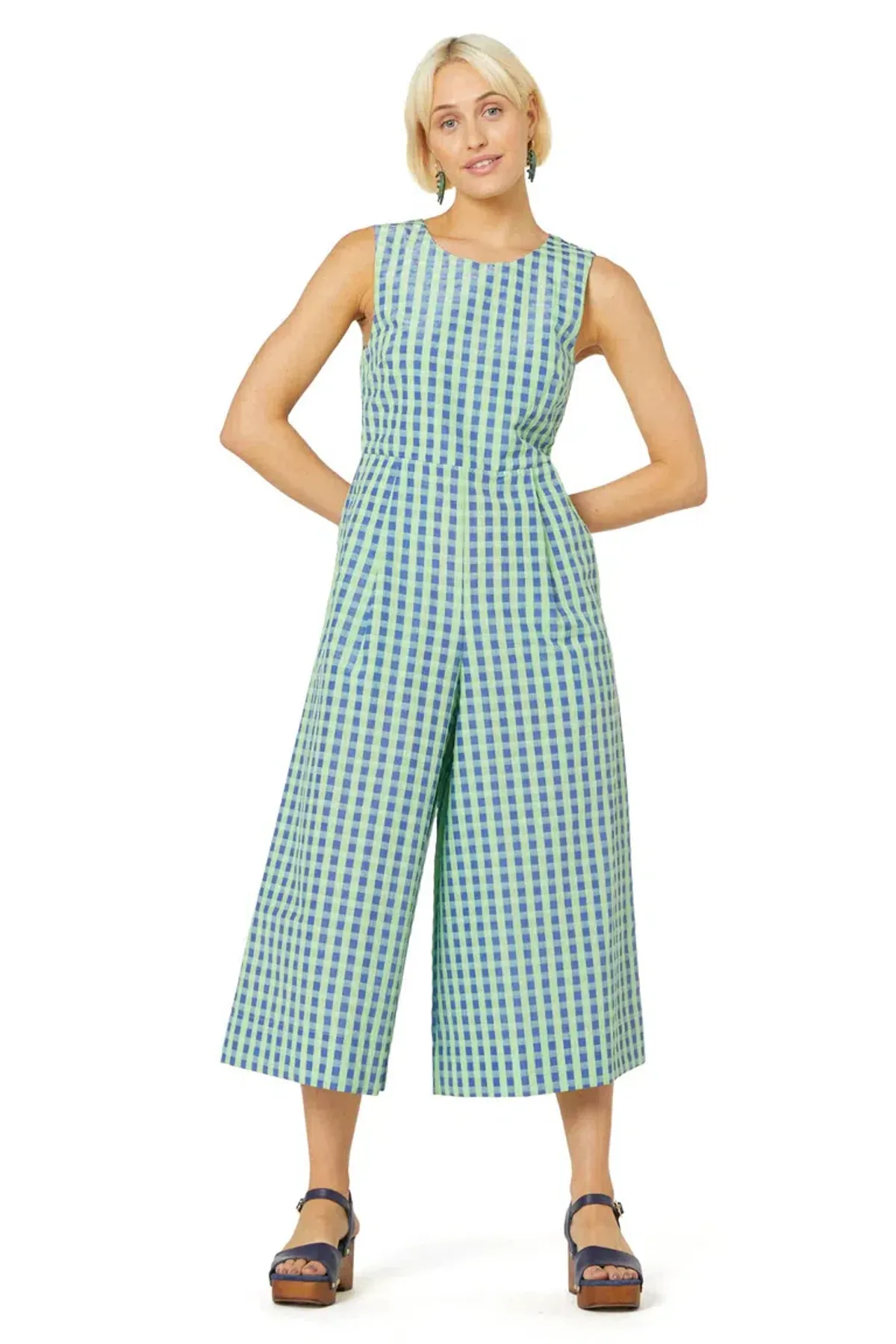Gorman Stay In Check Pantsuit Green Size AU 16 - Image 2