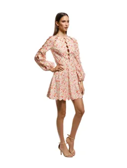 Zimmerman Goldie Scallop Floral Mini Dress Floral Size 2/AU 12 for rent on The Volte - image 2