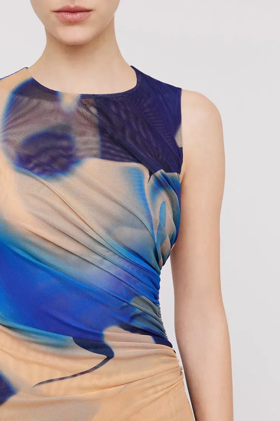 Scanlan Theodore Italian Watercolour Print Dress Blue Size 6 for rent on The Volte - main image