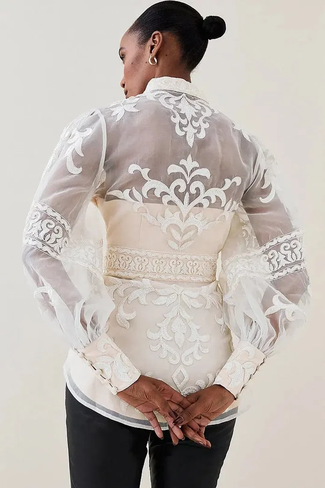 Lydia Millen Baroque Applique blouse size 12 for rent on The Volte - main image