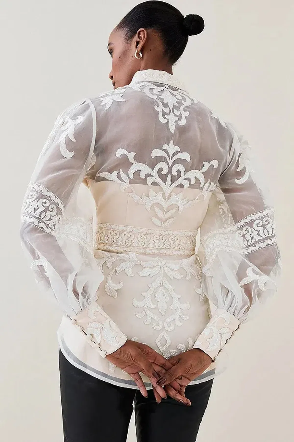 Lydia Millen Baroque Applique blouse size 12 - Image 3