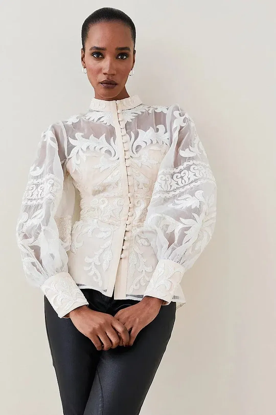 Lydia Millen Baroque Applique blouse size 12 for rent on The Volte - main image