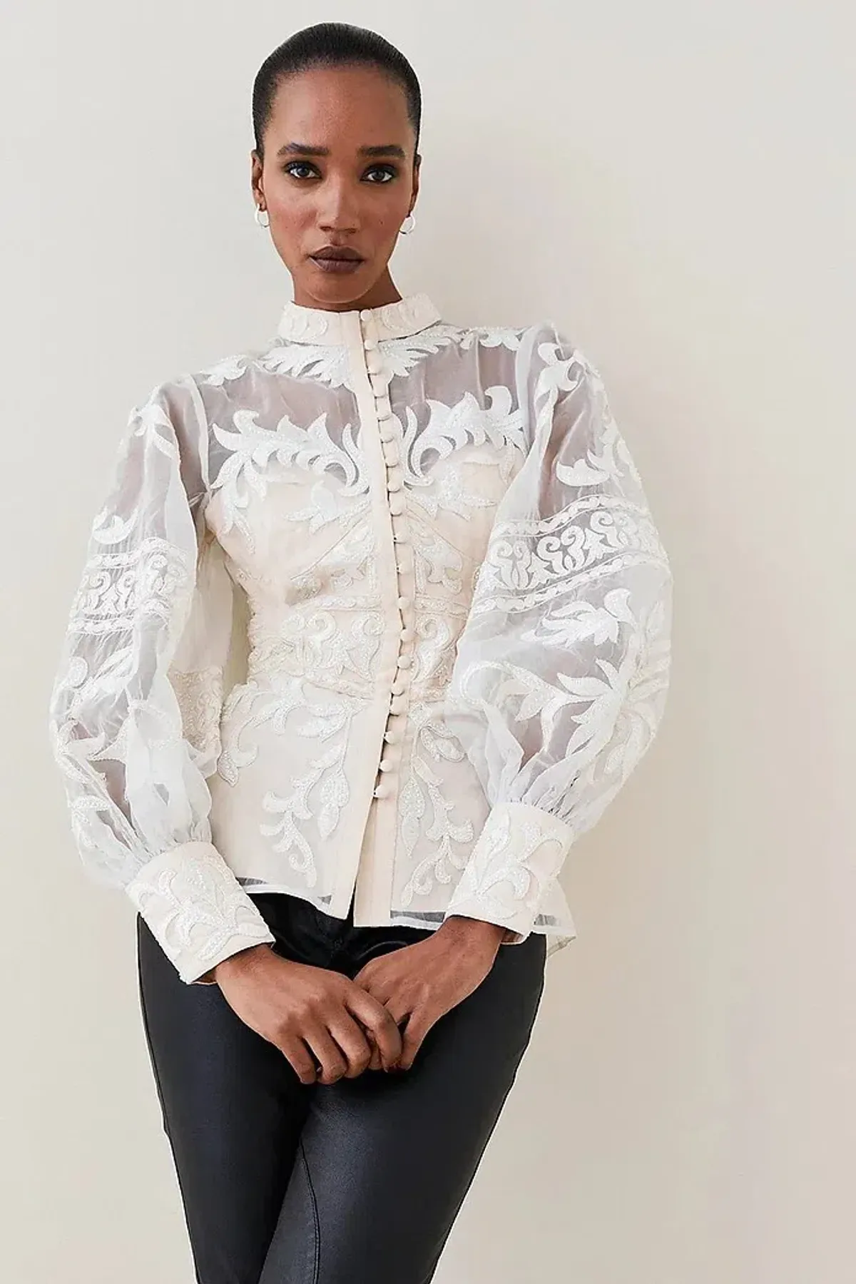 Lydia Millen Baroque Applique blouse size 12 - Image 2