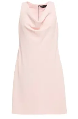 Alice & Olivia Harmony Draped Crepe Mini Dress Blush Size 14 for rent on The Volte - image 3