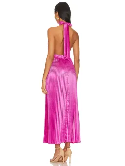 L'Idee Renaissance High Neck Split Gown in Flamingo Size M / AU 10 for rent on The Volte - image 3