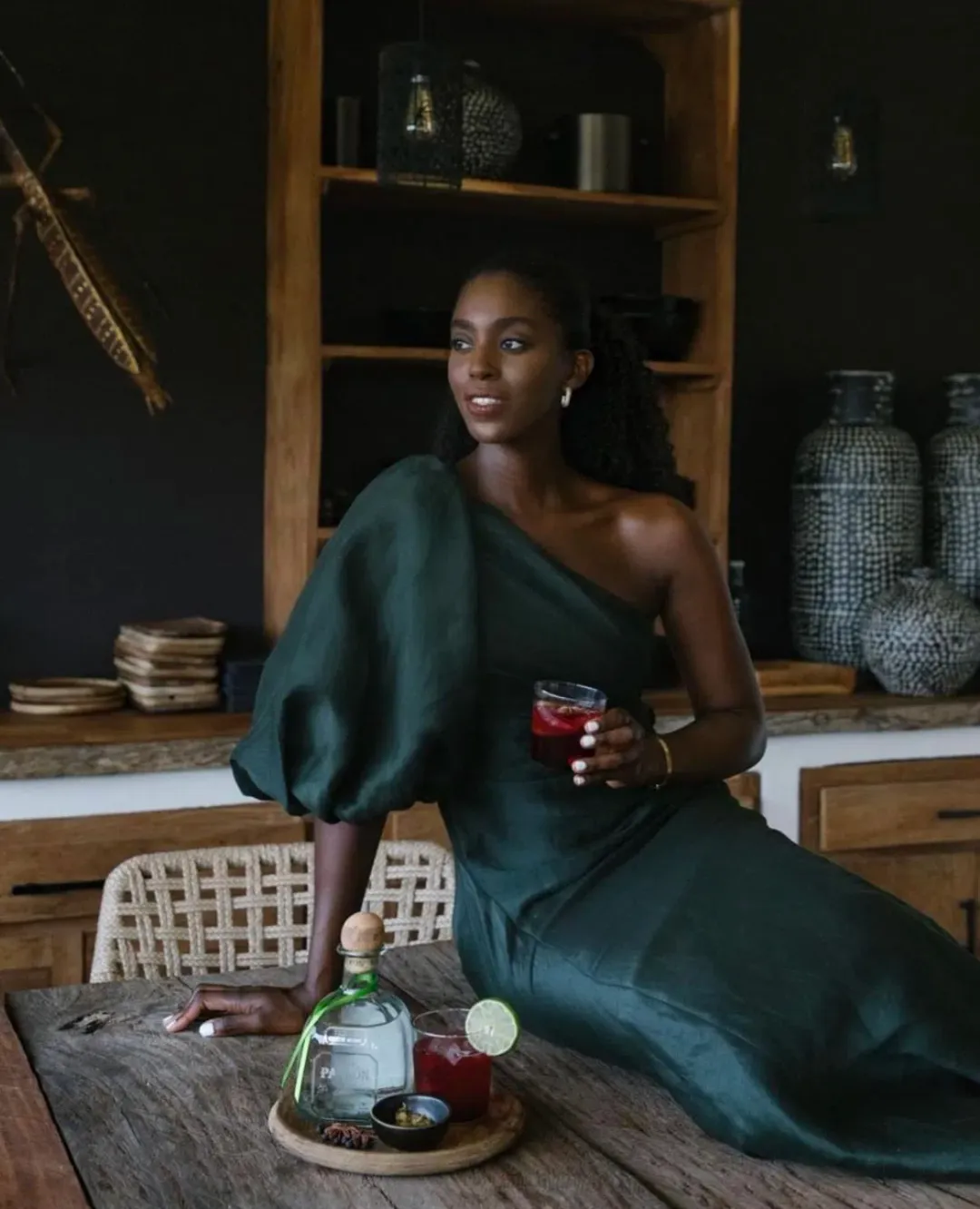 Aje Concept Dress in Green Size 10 for rent on The Volte - main image