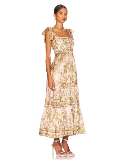 Zimmermann Lyre Picnic Dress in Khaki Palm Size 2/ AU 12 for rent on The Volte - image 2