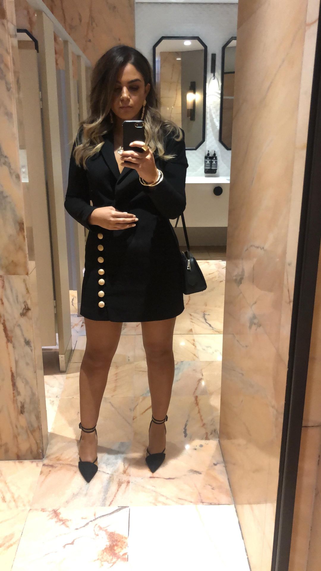 Misha Molly Blazer Dress Black Size 10 for rent on The Volte - main image