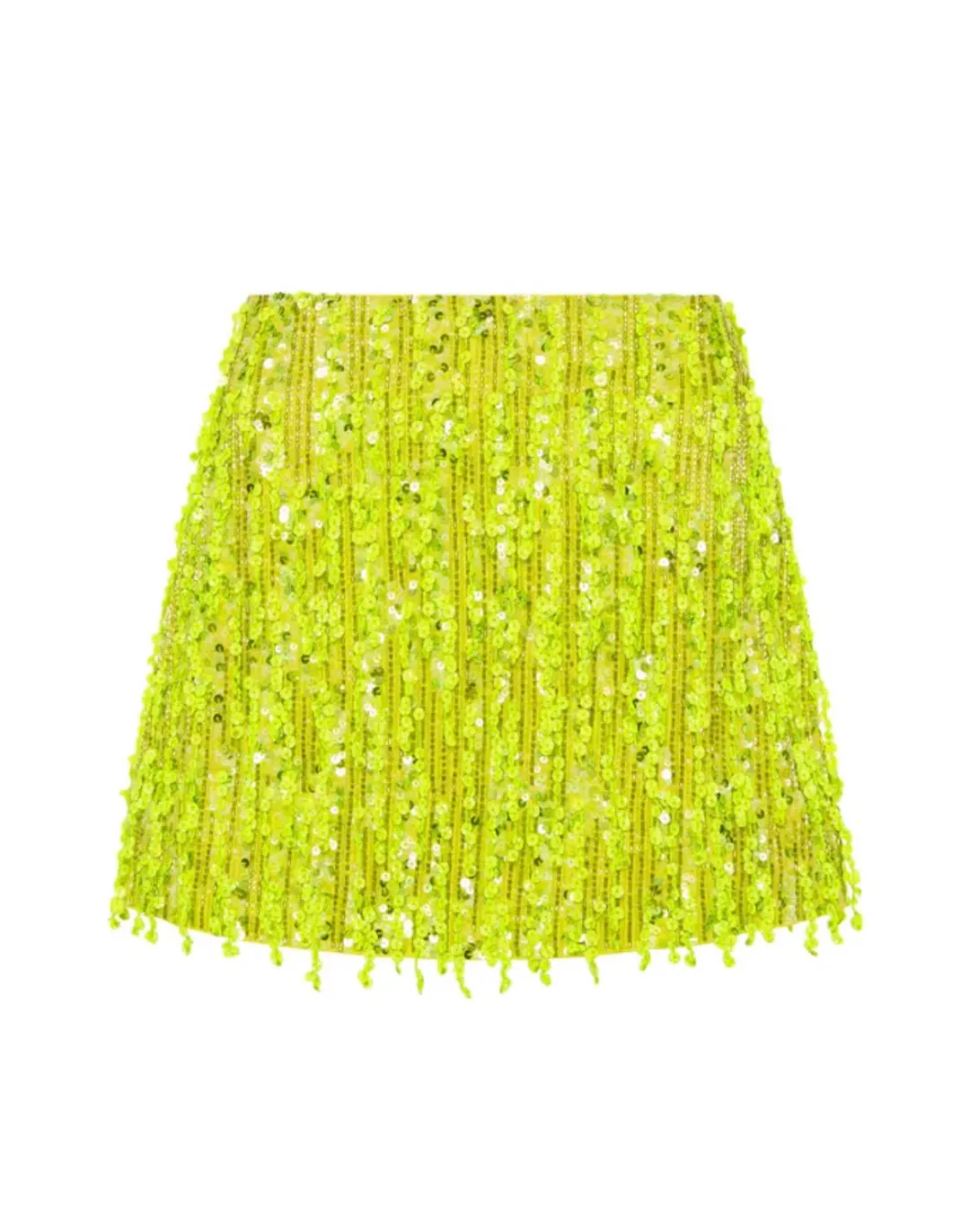 Aje Garni Sequin Micro Mini Skirt Green Sequin Size 8 for rent on The Volte - main image