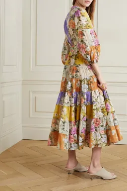 Zimmermann Pattie Wrap Midi Dress Floral Size 0 / Au 8 for rent on The Volte - image 2