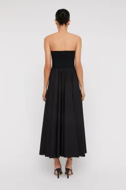Scanlan Theodore Crepe Knit Cotton Strapless Dress Black Size 8 for rent on The Volte - image 2