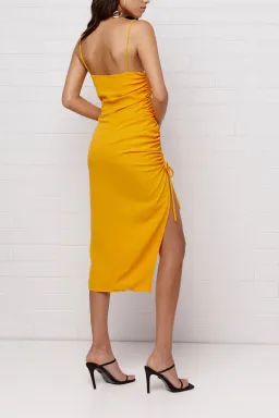 By Johnny Calypso Slice Slip Dress Orange Size 8 for rent on The Volte - image 4
