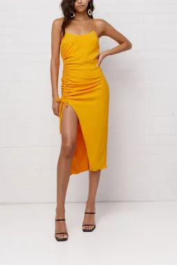 By Johnny Calypso Slice Slip Dress Orange Size 8 for rent on The Volte - image 2