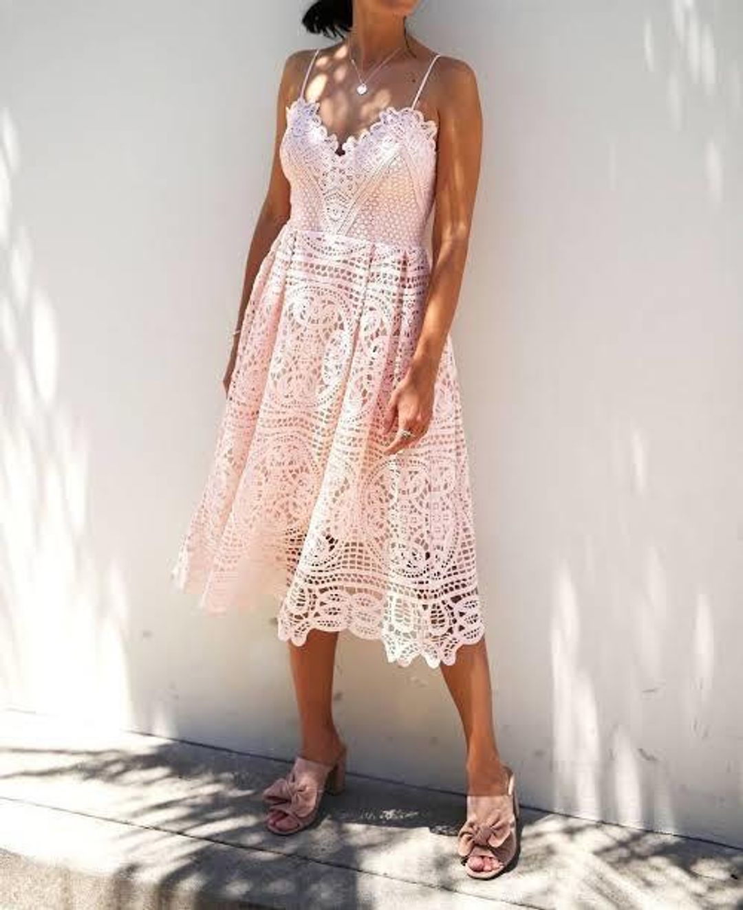 Seed Heritage Broderie Lace Dress Pink Size 10 for rent on The Volte - main image