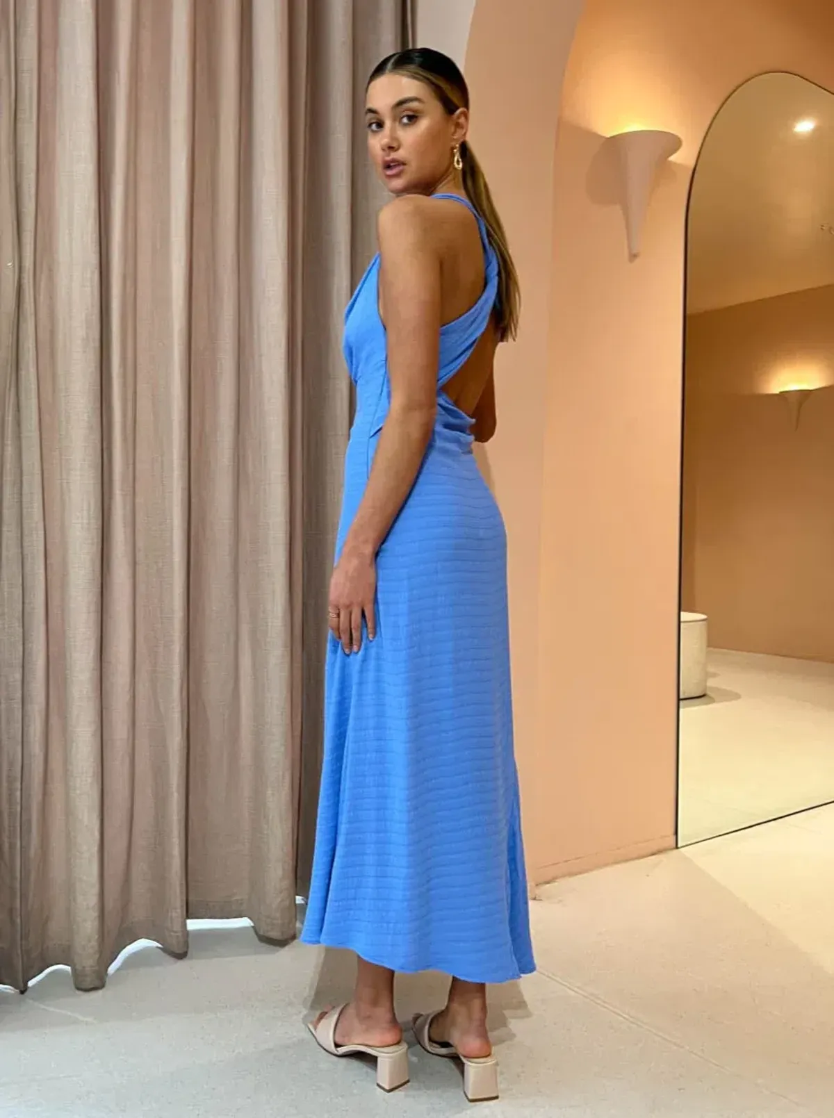 One Fell Swoop Zoe Midi Dress Blue Size 10 - Image 7