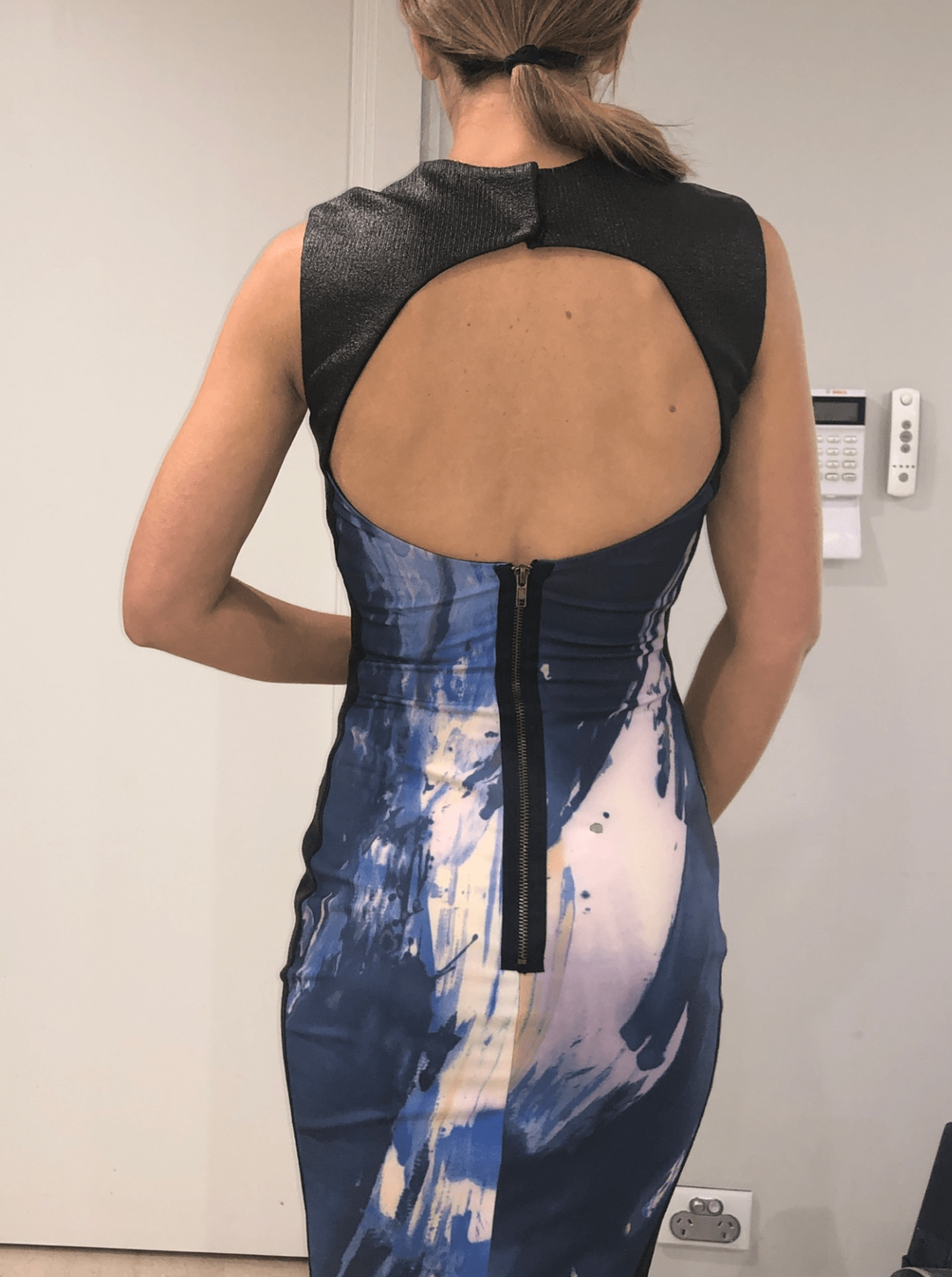 Manning Cartell Midi Dress Paint Print Size 6 for rent on The Volte - main image