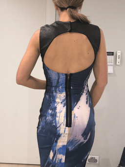 Manning Cartell Midi Dress Paint Print Size 6 for rent on The Volte - image 2