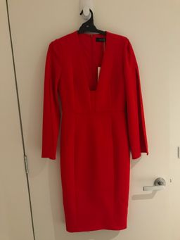 DEMKIW She Evolves Dress in Fire Red, Size 8 for rent on The Volte - image 4