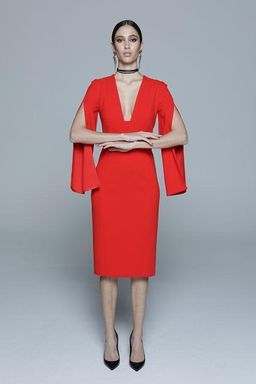 DEMKIW She Evolves Dress in Fire Red, Size 8 for rent on The Volte - image 3