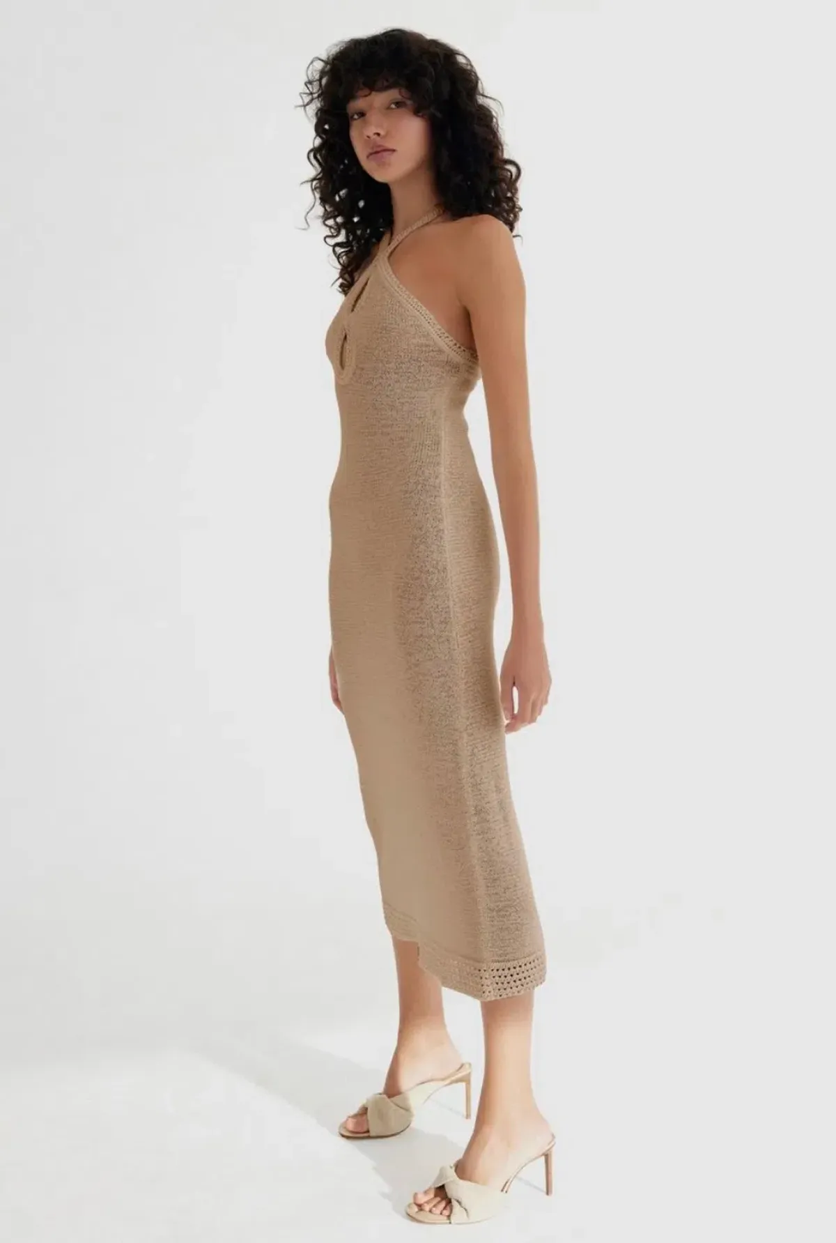 Significant Other Saoirse Midi Dress Biscuit Size 6 - Image 3