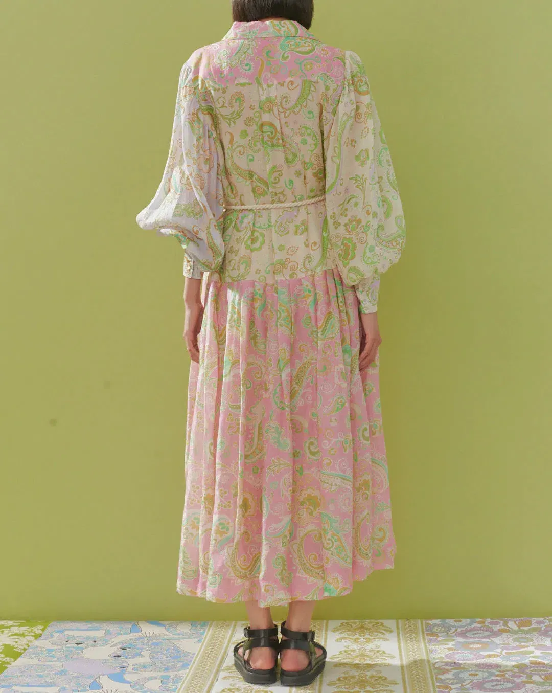 Alemais Marta Patchwork Shirtdress Print Size 6 for rent on The Volte - main image