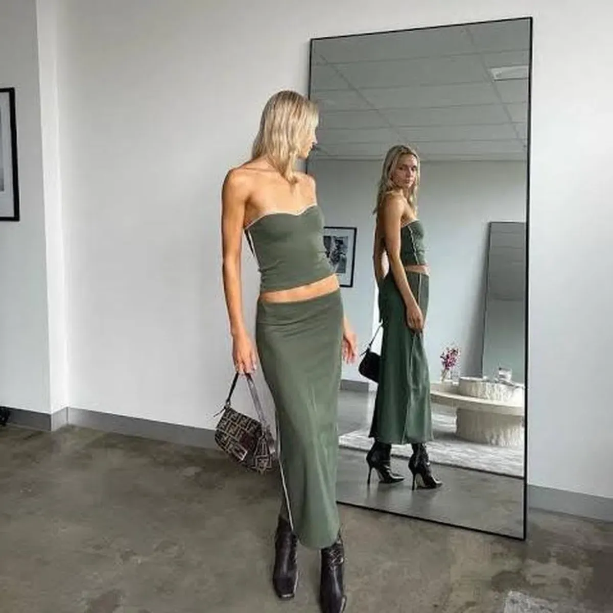 With Harper Lu Fiesta Contrast Set Green Size 6 for rent on The Volte - main image