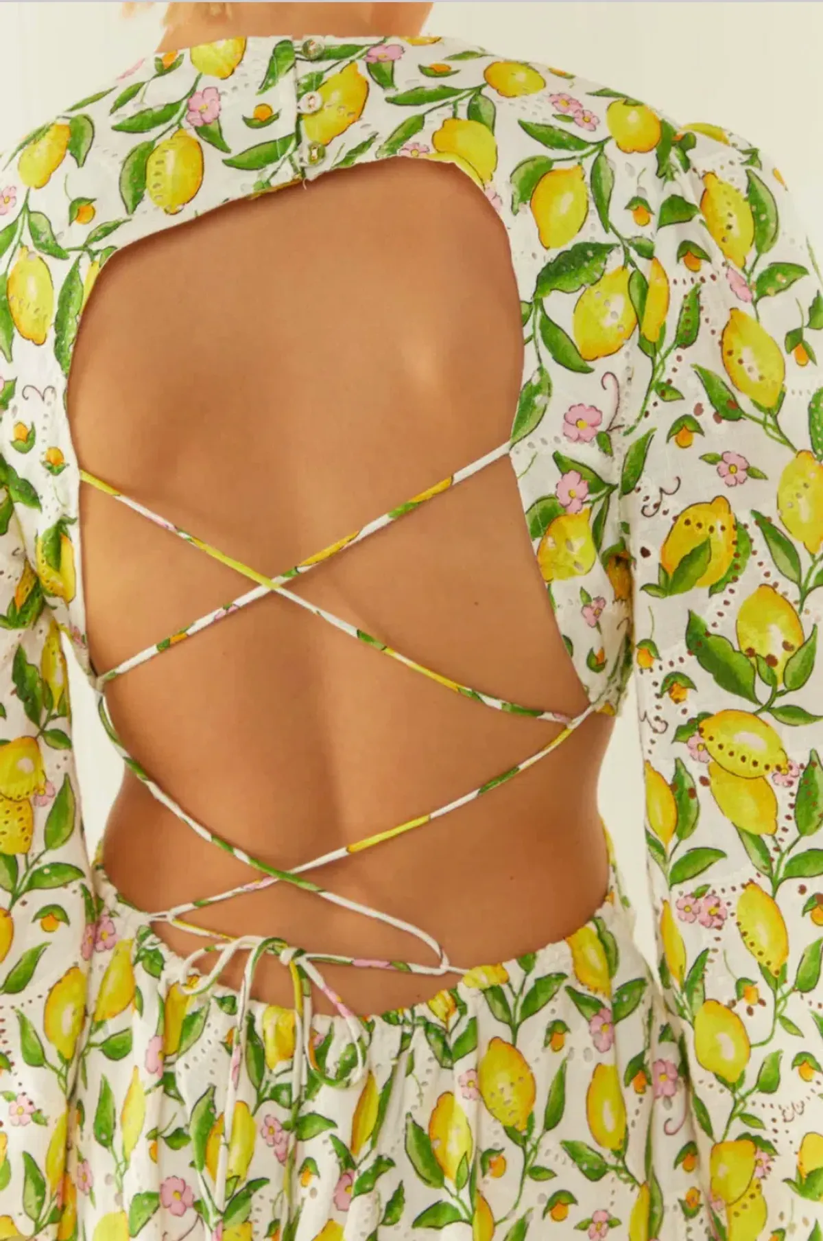 Palm Noosa Domino Dress Lemons Print Size 8 - Image 3