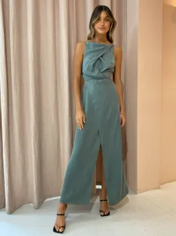 One Fell Swoop Cult Dress In Viridian Size 14 for rent on The Volte - image 1