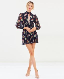 Misha Floral Mini Dress Black Size 8 for rent on The Volte - image 1