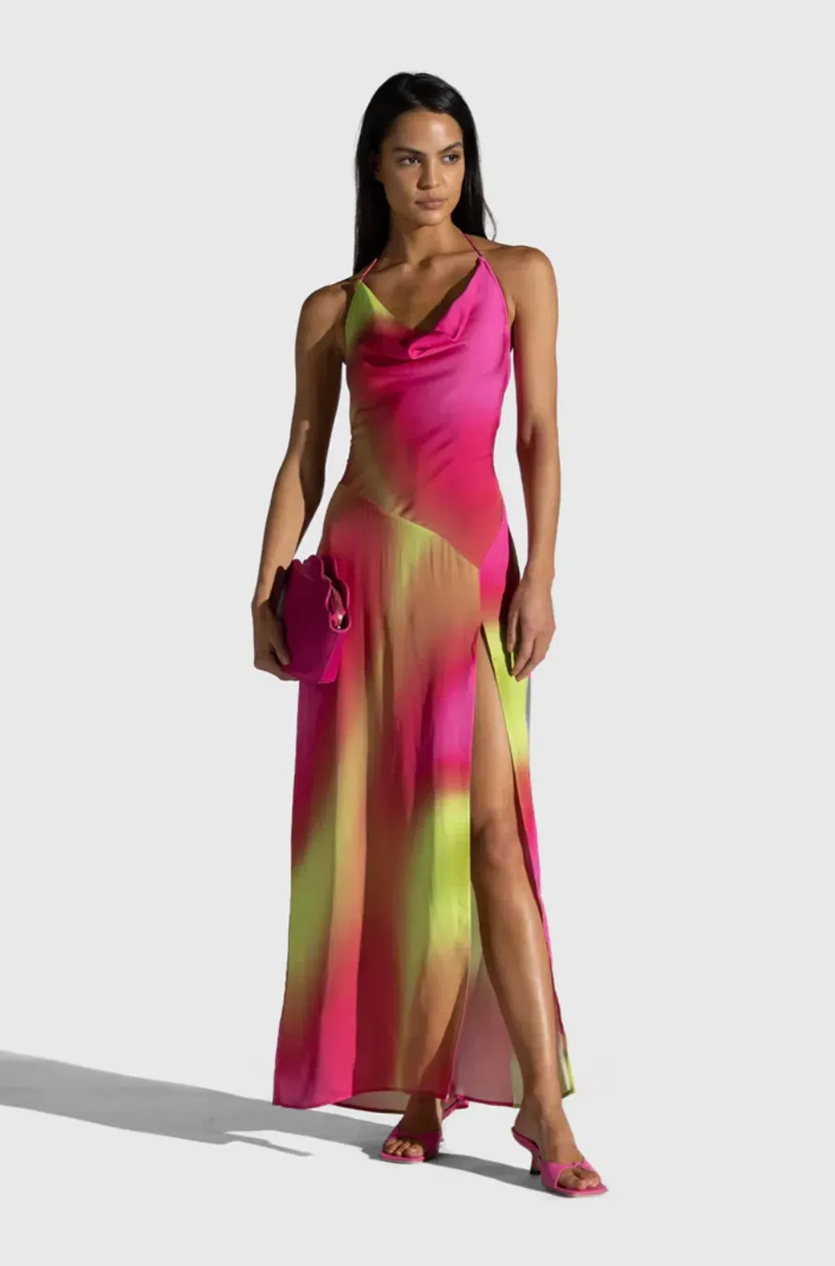 The Wolf Gang Makena Maxi Dress Neon Print Size M / Au 10 - Image 1