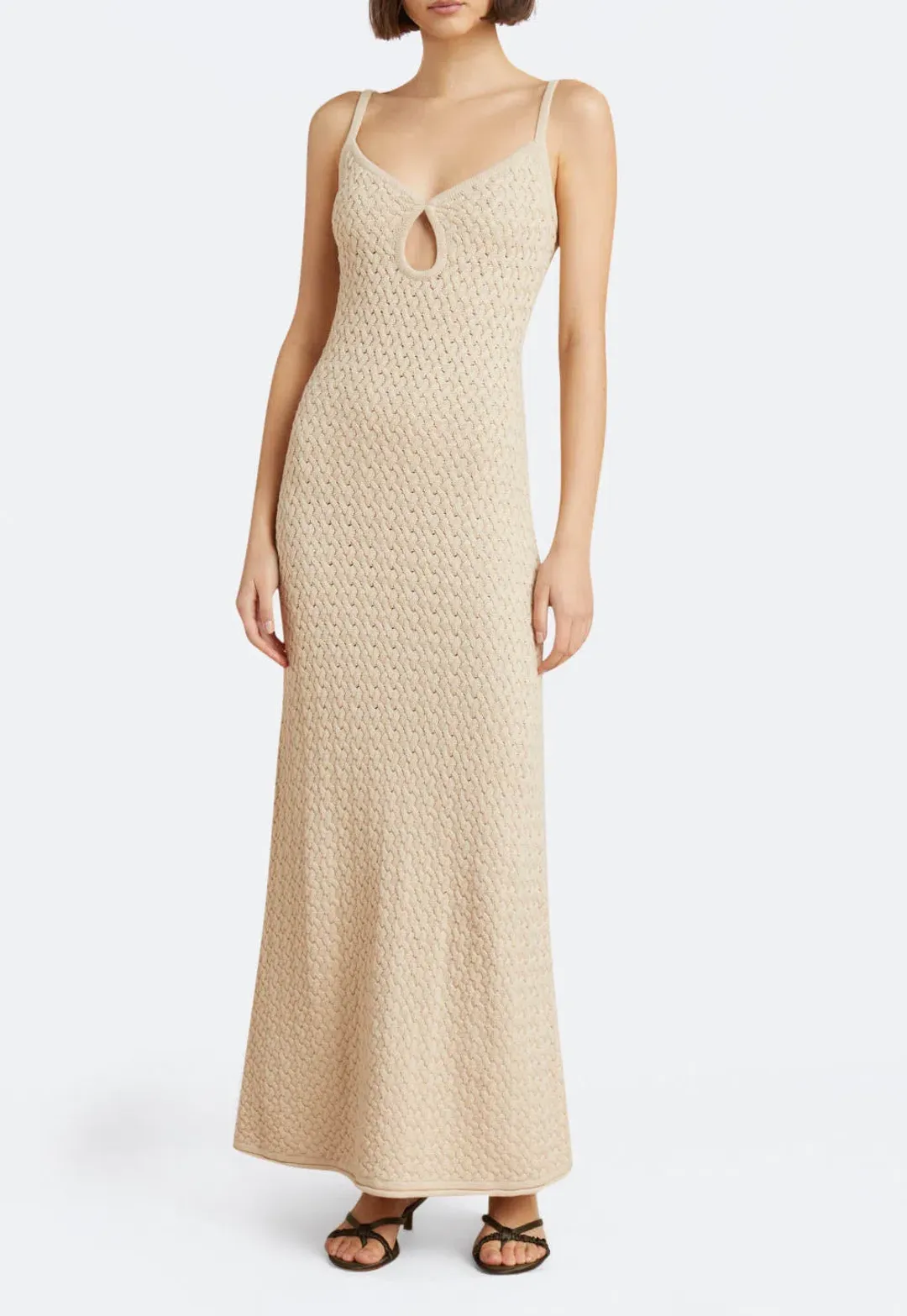 Bec & Bridge Effie Knit Key Maxi Dress Shell Size S / Au 8 for rent on The Volte - main image