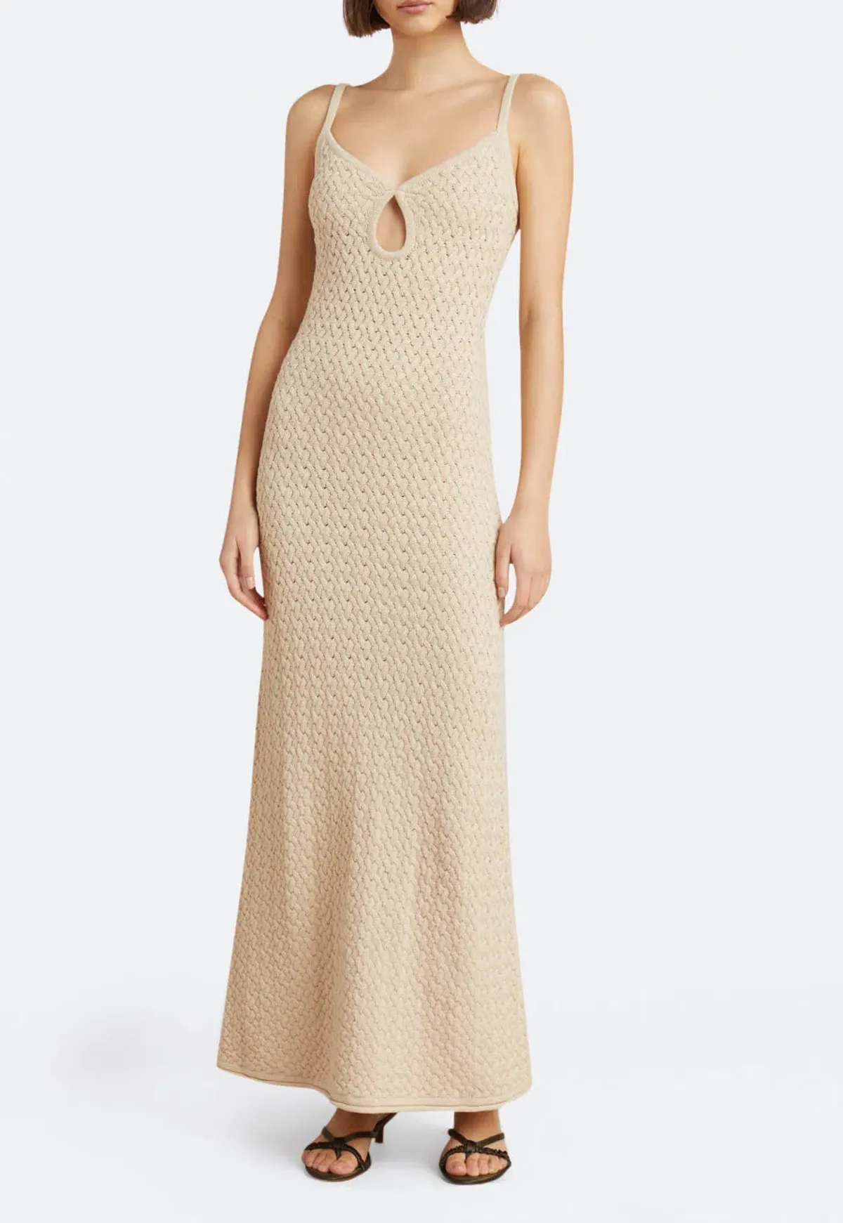 Bec & Bridge Effie Knit Key Maxi Dress Shell Size S / Au 8 for rent on The Volte - main image